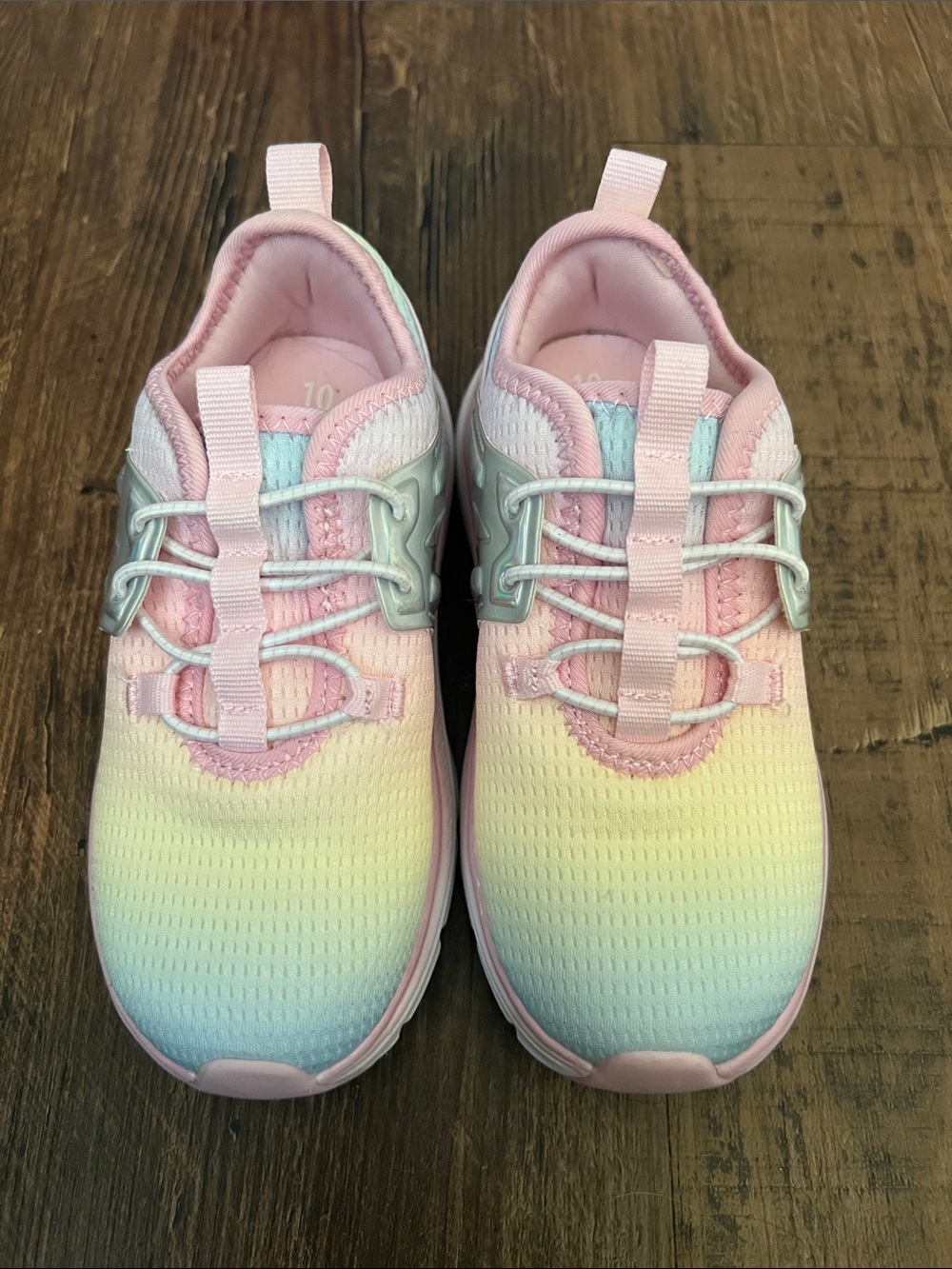 Athletic Works Kids Pastel Gradient Sneakers - Pink, Blue, Yellow